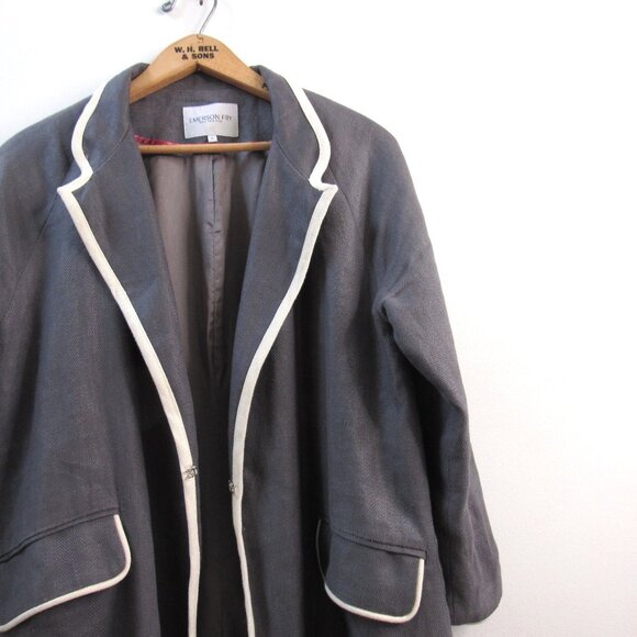 Emerson Fry Fitted Linen Blazer Jacket - Picture 6 of 9